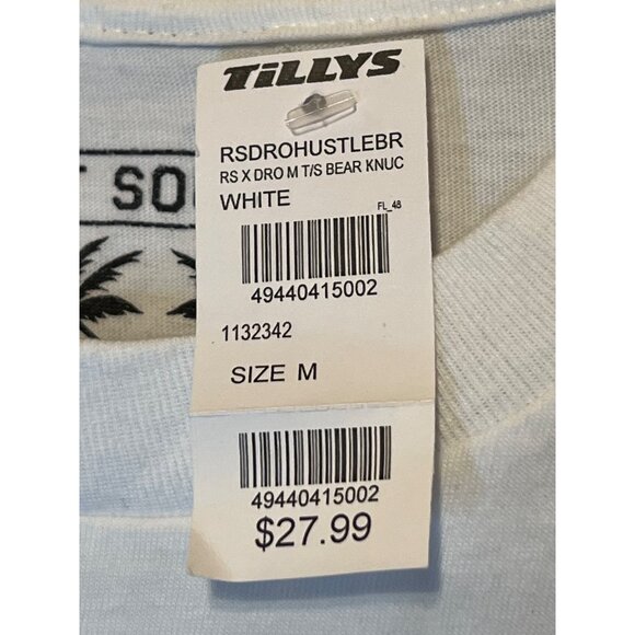 Bear Knuckle Hustle Graphic T-Shirt Size M By Riot Society - Picture 9 of 10